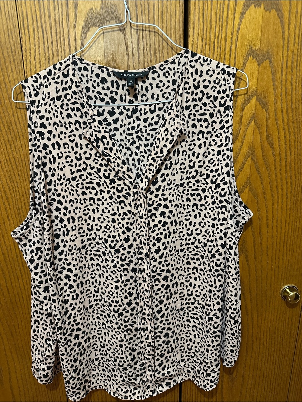 41 Hawthorn Sleeveless Leopard Print Camisole - Blush and Black